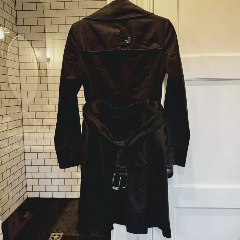 Kenneth Cole Reaction black trench coat size XS - Picture 2 of 9